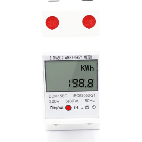 Energiezähler, Energieverbrauchsmonitor, 5-80a 220v 50hz