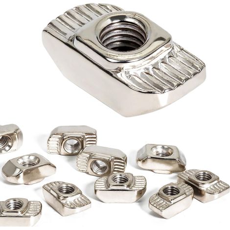 130 Stück T-nuten-muttern, Hammerkopfmuttern Mit 8 Mm Nut Und M5-gewinde, Carbonstahl-hammerkopfmutter Für Aluminiumprofil 3030 Nach Europäischer Norm (eu30-m5)
