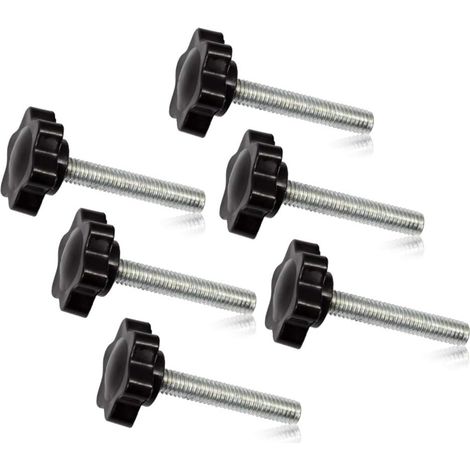 Satz Von 6 Klemmschrauben M6 X 35 - Sechskantform Pflaume - Gewinde