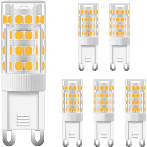 Led-g9-glühbirne 5w (5 Stück) Entspricht 40 Watt Halogen G9, 500lm, 3000k Warmweiß, 220v, Flimmerfrei, Nicht Dimmbar. Geeignet Für Die Beleuchtung Im Wohnzimmer Und Schlafzimmer. [energieklasse
