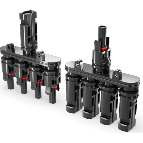 Pv4 Solar 4-fach Y-verbinder Paar 1500v Männlich/weiblich T-typ Ip67 Wasserdicht (photovoltaik-solarstecker) Verteiler, Splitter, Pv-kupplung, Solarstecker, Solarmodul