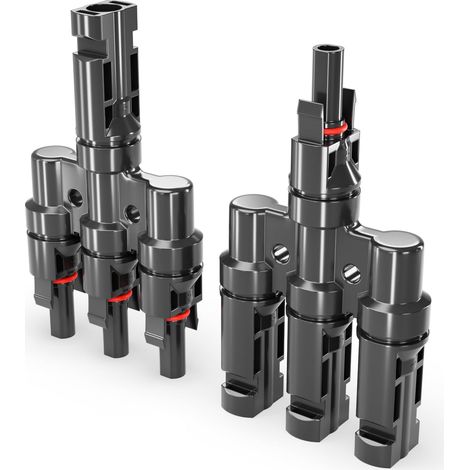 Pv4 Solar 3-fach Y-stecker Paar 1500v Männlich/weiblich T-typ Ip67 Wasserdicht (photovoltaik-steckverbinder) Verteiler, Splitter, Pv-kupplung, Solarstecker, Solarmodul