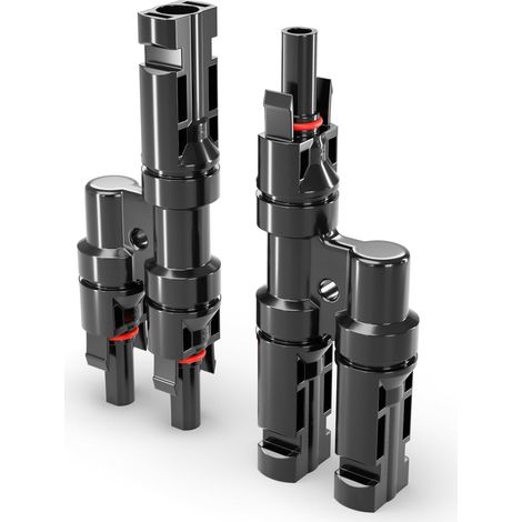 Pv4 Solaire 2-fach Y-verbinder Paar 1500v Männlich/weiblich T-typ Ip67 Wasserdicht (photovoltaik-solarstecker) Verteiler, Splitter, Pv-kupplung, Solarstecker, Solarmodul