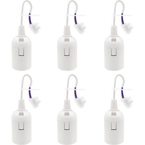 6 Stück E27 Lampenfassung 4a 250v Baustellenfassung Für Glühbirnen Und Led-lampen Oder Industrie (max. 60w/ Weiß)