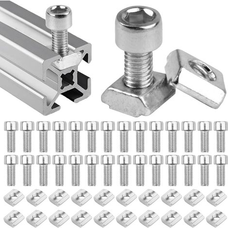 80 Stück T-nuten Muttern M5, Enthält 40 M5 Schrauben, T-nuten Muttern Serie 20, T-nuten Hammerkopfmuttern Für Standard-aluminiumprofile 20-m5