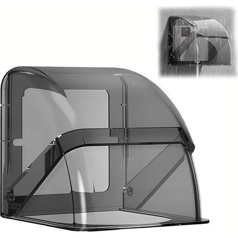 Wasserdichte Elektrische Wandsteckdose, Wasserdichte Stromsteckdose, Wandsteckdosenabdeckung, Schwarz-transparente Abdeckung Für Wandschalter Für Badezimmer Und Küche