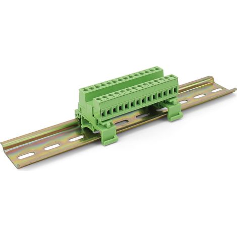 14-polige Hutschienenklemmen, Pcb-schraubklemmen, 2,5 Mm Drahtdurchmesser, Nennspannung 300 V-10 A, Rastermaß 5,08 Mm, Mit 20 Cm Hutschiene Für Elektrische Verbindungen, Ce-zertifizierung
