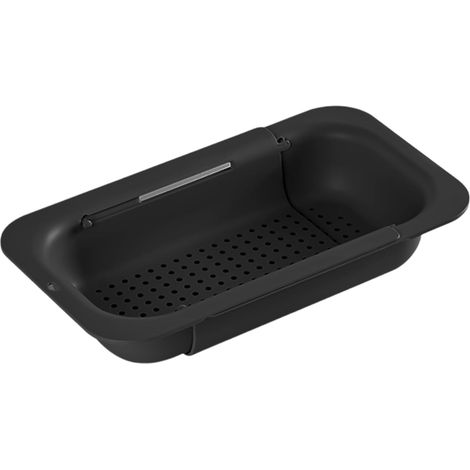 Erweiterbares Sieb Für Küchenspüle - Nudelabtropfsieb - Ideal Zum Waschen Von Gemüse Und Obst (schwarz)