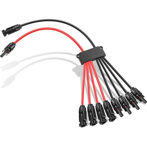 Y-stecker Solarstecker Solarkabel Für Parallel Geschaltete Paneele, Für 4 Solarmodule
