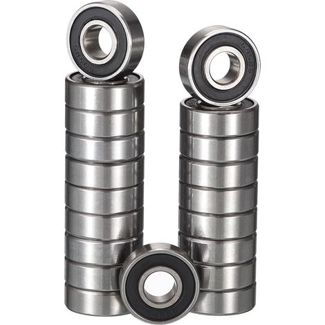 695-2rs Satz Von 20 Rillenkugellagern, Id 5 Mm X Od 13 Mm X Breite 4 Mm, Miniaturkugellager Mit Doppelter Gummidichtung Aus Vorgeschmiertem Chromstahl, Hebel Z2