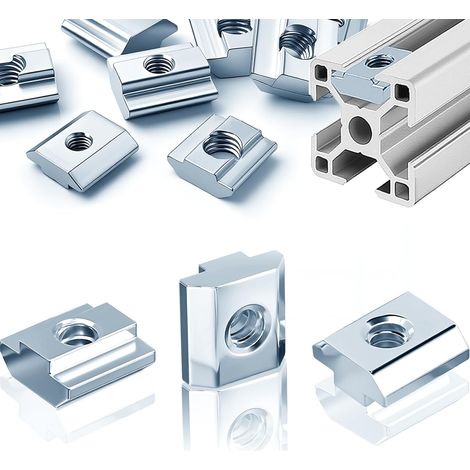 Satz Von 30 M8-nuten, Nut 8, Artikel M8 Typ B 40 X 40, T-nutenmutter Aus Kohlenstoffstahl Für 40er Aluminiumprofile, Extrusionsnut, Europäische Norm