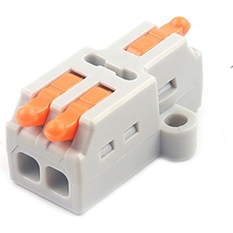 20 Stück Klemmen, D1-2 Schnellelektrischer Verbinder 1 Eingang 2 Ausgänge, Kompakter Leiter Drahtverbinder, 0,08-2,5(4,0) Mm², 250v, 32a, Mit Bedienhebel