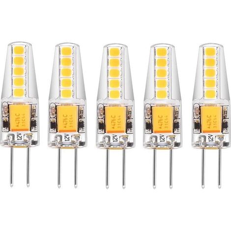 5er-pack Led-g4-lampen, Natürliches Weiß 4000k, Ac/dc 12v, 3w, 200lm, Ersatz Für G4 20w Halogen, Nicht Dimmbar, Flimmerfrei, Led-stiftsockellampe