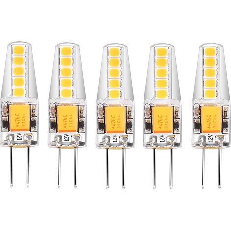 5er-pack Led-g4-lampen, Naturweiß 4000k, Ac/dc 12v, 3w, 200lm, Ersatz Für 20w Halogen-g4, Nicht Dimmbar, Flimmerfrei, Led-stiftsockellampe