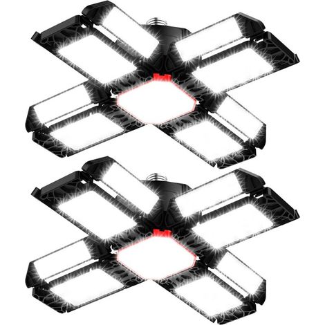 Verstellbare Deckenleuchte 200w Mit 12 Einstellbaren Paneelen, 20.000 Lumen, Farbtemperatur 6500k, E26/e27-fassung Für Garage Und Werkstatt