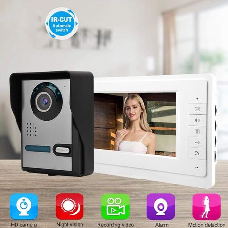 7-zoll-lcd-videomonitor – Freisprech-gegensprechanlage Mit Nachtsichtfunktion – Ac110-240v Stromversorgung – 16 Einstellbare Klingeltöne - 110-240v