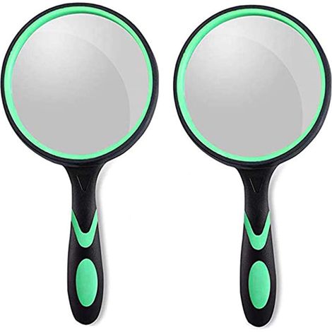 2er-set Glaslupe 10x, 75 Mm Für Kleinkinder, Mit Griff Zum Lesen, Naharbeit, Insektenbeobachtung, Wissenschaft Und Hobby
