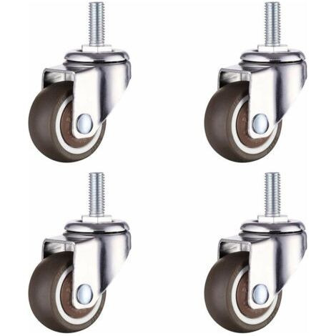1 Stück Schwenkbares M8x20mm Rad, Gummiring Mit 38mm Durchmesser Für Möbel, Babybett Und Rollwagen