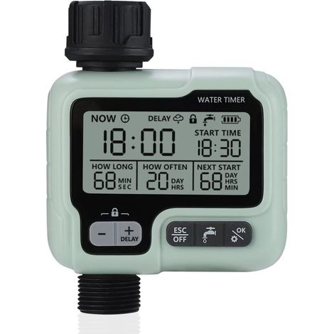 Johgee Automatischer Bewässerungsprogrammierer, Tropfbewässerungstimer, Wasserdicht Und Für Den Außenbereich Geeignet, Mehrere Modi, Bewässerung Für Garten, Bauernhof, Rasen Und Blumen
