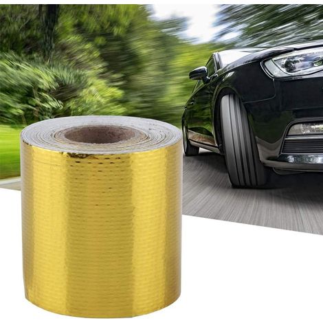 5 Cm X 5 M Auto Hitzebeständige Wärmedämmung Folie Zinn Rolle Reflektierendes Goldband