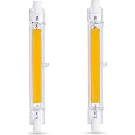 Led R7s Glühbirne 118mm 10w Warmweiß 3000k, 1000lm, Ersatz Für Halogenlampe R7s J118 80w 100w, Nicht Dimmbar, Schlanke Cob-led R7s 118mm Glühbirne Für Wandleuchte/stehlampe, 2er-pack [energieklasse