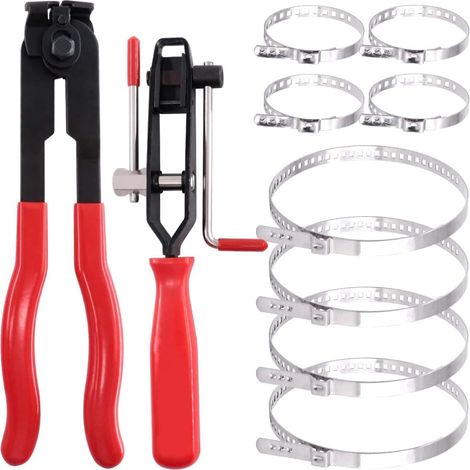 Zange Für Kabelbinder, 2 Stück Gelenkzangen Und Kabelbinder-zange Mit 8-teiligem Kabelbinder-set