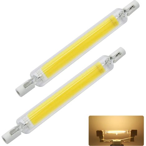 R7s Led-glühbirne 118 Mm, 10 W Ac220 V/230 V, Lineare Nicht Dimmbare Glühbirne, Doppelseitiger Reflektor, Energieeffiziente R7s Cob-glühbirnen, Ersatz Für Halogenlampen, Warmweißes Licht, 2 Stück
