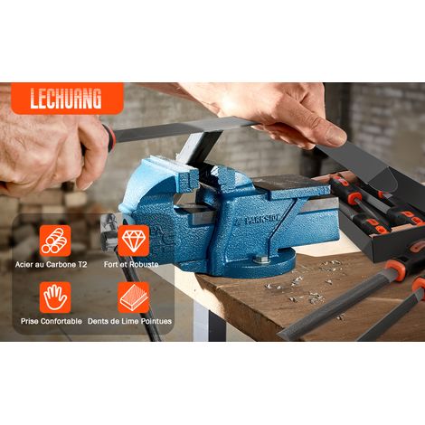 Feilen Und Raspeln, 5-teiliges Set Aus Metall- Und Holzfeilen, Geschmiedete Stahlfeile T12, Feilenset Mit Halbrunder Raspel, Flachfeile, Halbrundfeile, Rundfeile Und Dreikantfeile