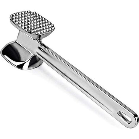 Doppelseitiger Fleischklopfer Aus Aluminiumlegierung - Fleischzartmacher Mit Spikes Und Flachem Hammer Für Steak, Huhn, Fisch, Schweinefleisch Und Rindfleisch - Küchenwerkzeug