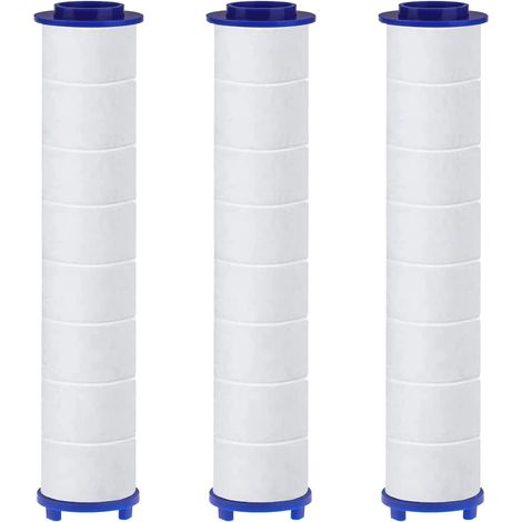 3er-pack Pp-baumwollfilter Mit Calciumsulfit-kugeln Für Happup Duschkopf, Sedimentfilterkartusche, Duschfilter 10,5x2 Cm