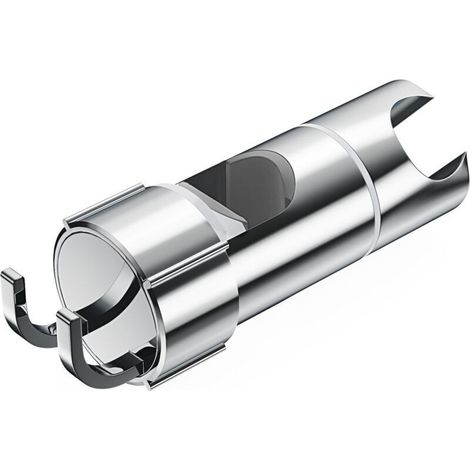 Verstellbarer Duschhalter Mit 2 Haken Für Duschköpfe Von 20,5 Bis 23,5 Mm, Universeller Handbrausehalter Für Stangen Von 18-25 Mm, Verchromt