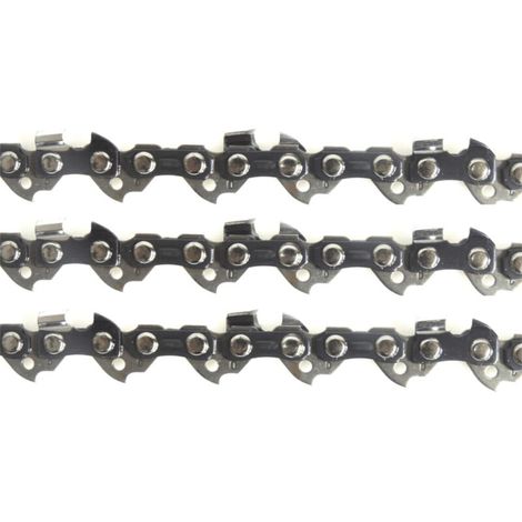 3er-pack Kettensägenketten 50 Cm – 72 Glieder – Teilung 3/8 – Stärke 0,63 Mm – Spezielle Schmierung Für Lange Lebensdauer