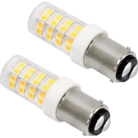 5w Led-nähmaschinenlampe B15d, 220-240v, 500lm Warmweiß 3000k, Entspricht 40w Glühlampe, Nicht Dimmbar, B15-bajonettsockel-lampe Für Nähmaschine, Dunstabzugshaube, 2 Stück [energieklasse