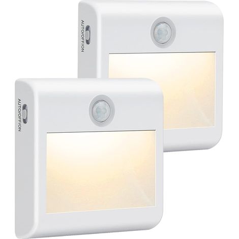 Steckdosen-nachtlicht - Kinder-nachtlicht Mit Bewegungsmelder - Einstellbare Helligkeit, Led-nachtlicht (warmweiß/kaltweiß Einstellbar), Plug & Play Nachtlampe Für Babyzimmer, Küche, Flur - 2er-pack
