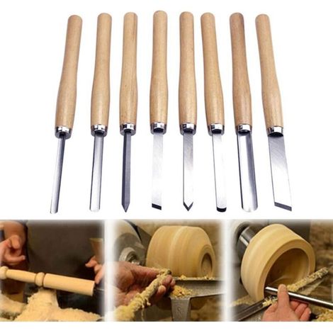 8-teiliges Drehwerkzeug-set, Professionelles Meißelset, Rostfreie Holz-drehmeißel Für Profis Oder Hobby-holzschnitzer