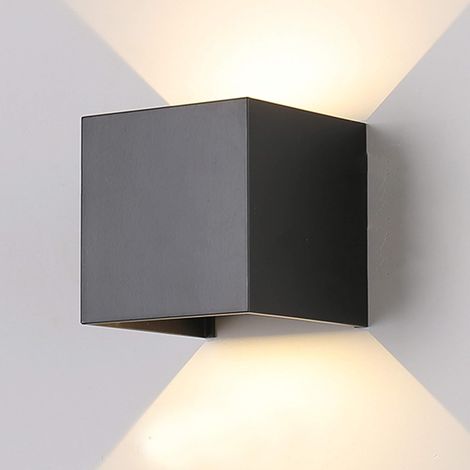Moderne 12-w-led-wandleuchte, 3000 K Dimmbar, Mit Strahlwinkel, Wasserdicht Ip65, Aluminiumgehäuse, Led-wandleuchte Für Flur, Wohnzimmer, Schlafzimmer, Garten (warmweißes Licht)