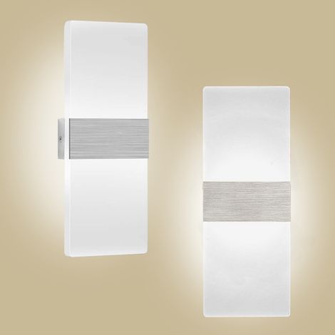 Innenwandleuchte 6w Gebürstetes Silberweiß Innenwandleuchte Ac 85-265 (v), Moderne Acrylbeleuchtung Für Flur, Schlafzimmer, Treppe, Dekorative Beleuchtung Lampengröße: 29 11 4.5 Mm
