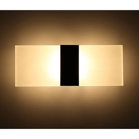 Innenwandleuchte 6w Schwarz Und Gebürstetes Weiß Innenwandleuchte Ac 85-265(v), Lampengröße: 29114.5 Mm