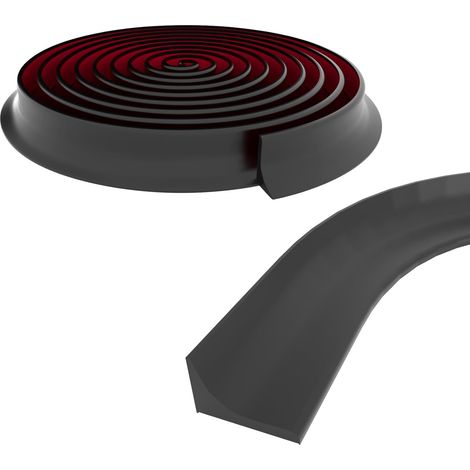 Faltbare Silikon-duschabtrennung, Auslaufsicher, Für Badewanne, Ecke, Waschbecken (schwarz)