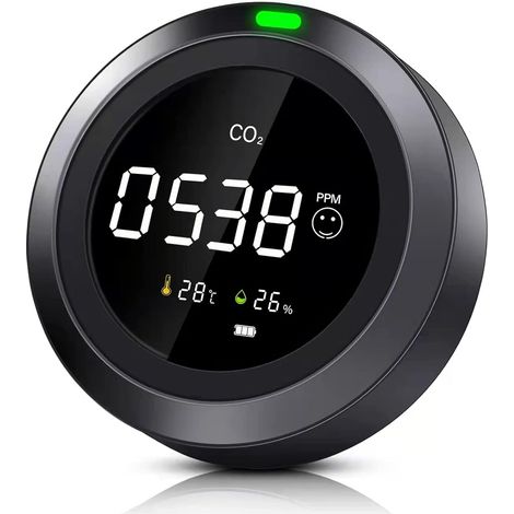 Co2-detektor, 3-in-1-innenraumluftqualitätsmonitor Zur Messung Von Kohlendioxid, Temperatur Und Luftfeuchtigkeit, Ndir-co2-detektor