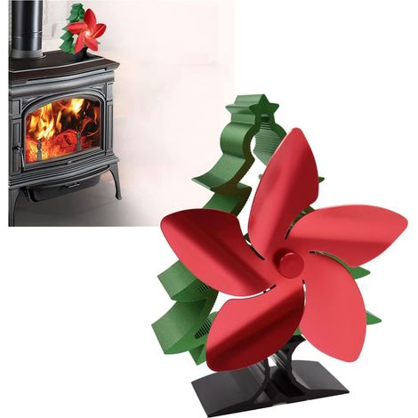 Kaminventilator, Zubehör Für Kamin Und Ofen, Weihnachtsbaumform - 17,5 Cm X 12,5 Cm X 23 Cm
