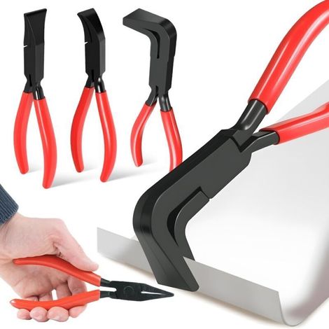 3-teiliges Set Blechbiegezangen, Tragbar, 22 Mm Breite (0°, 45°, 90°) Für Klempner, Reparateure Und Heimwerker Zum Biegen Und Richten Von Blechen