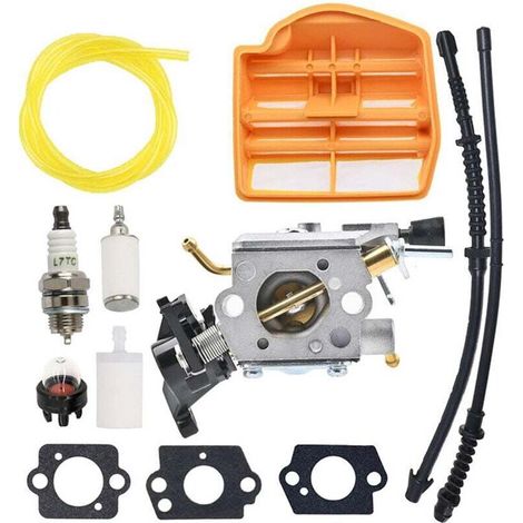 C1m-el37b Vergaser Mit Luftfilter Und Kraftstoffleitungssatz, Repower Für Husqvarna 445, 445e, 450, 450e Kettensäge, Ersetzt 506 45 04-01.
