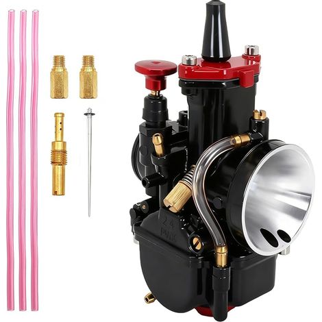 Vergaser 28 Mm, Pwk-vergaser Für Motorrad 75 Cc 80 Cc 100 Cc 125 Cc Motocross Atv Dirt Bike Quad – Schwarz