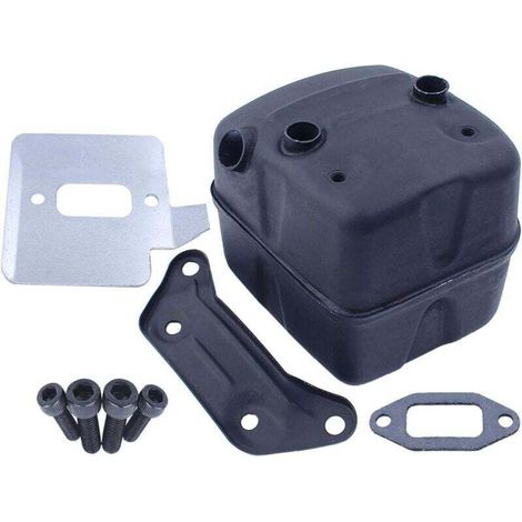 Auspufftopf-set Für Husqvarna 371 372xp 385 390xp Serie, Auspuffschalldämpfer + Halterung + Dichtung + Kühlplatte Zubehörteile Für Kettensäge