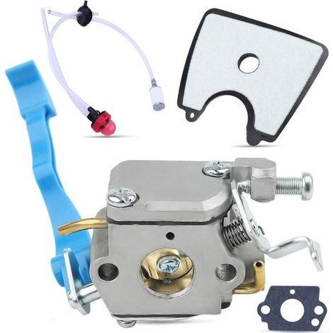 Vergaser-kit Für Husqvarna 125b 125bx 125bvx Laubbläser, Vergaser + Dichtungen + Schlauch + Kraftstofffilter + Ansaugpumpe + Luftfilter + Kabeldurchführung 8-in-1-set