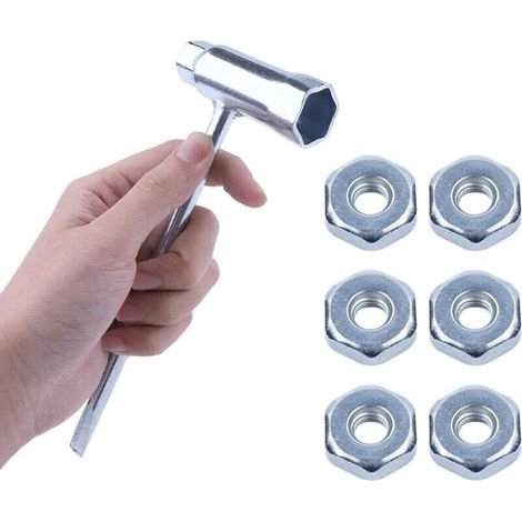 Kettensägen-schlüssel Mit 6 Nüssen Für Stihl 017 018 Ms170 Ms180 019 020 021 023 Ms230 Ms250 024 025 026 028 034 Ms270 Und Mehr, 13 × 19 Mm Schraubendreher Scrench Reparaturwerkzeug