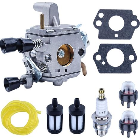 Vergaser-kit Für Stihl Fs120 Fs200 Fs250 Fs300 Fs120r Freischneider, Vergaser + Kraftstofffilter + Kraftstoffschlauch + Dichtungen + Zündkerze Zubehör 9 In 1