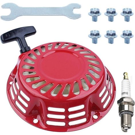 Starterset Mit Rückzugfeder Für Honda Gx200 Gx160 Gx140 Gx120 168f Und 5,5-ps-6,5-ps-motoren, Starter Mit Schrauben Und Zündkerze, Seilzugstarter Ersatzteile