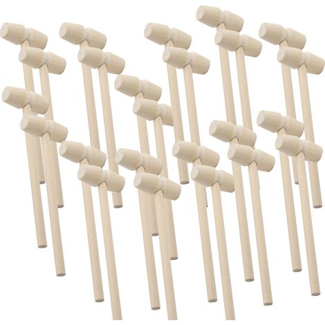 24 Stück Mini-holzhammer, Krabben- Und Hummer-schlägel, Kinder-spielzeug, Meeresfrüchte- Und Muschel-knackhammer Für Schokolade, Basteln Und Werkzeug